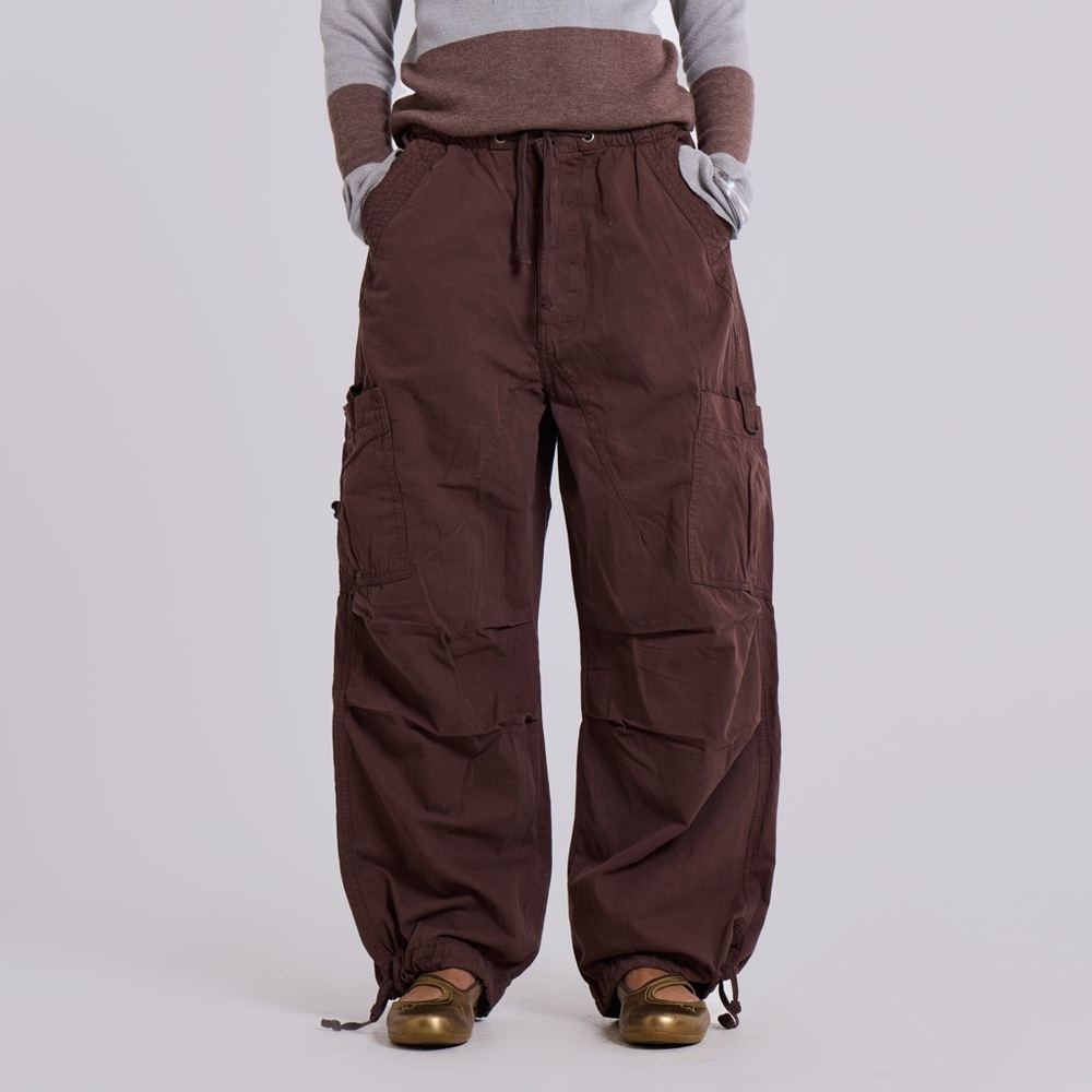 Jaded London Brown Parachute Cargo Pants